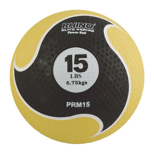 Champion Sports Rhino Elite Medicine Ball 15 Lb Yellow