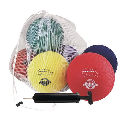 Champion Sports Rhino Soft Playground Ball Set 8.5" Diameter Assorted Colors 6/set