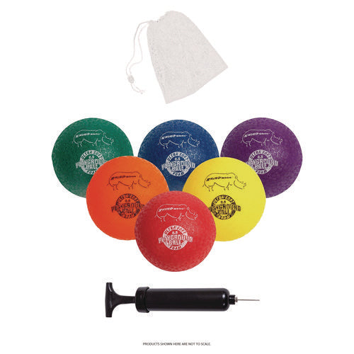 Champion Sports Rhino Soft Playground Ball Set 8.5" Diameter Assorted Colors 6/set