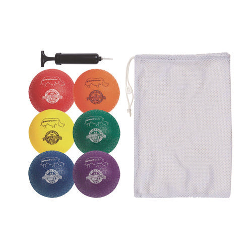 Champion Sports Rhino Soft Playground Ball Set 8.5" Diameter Assorted Colors 6/set