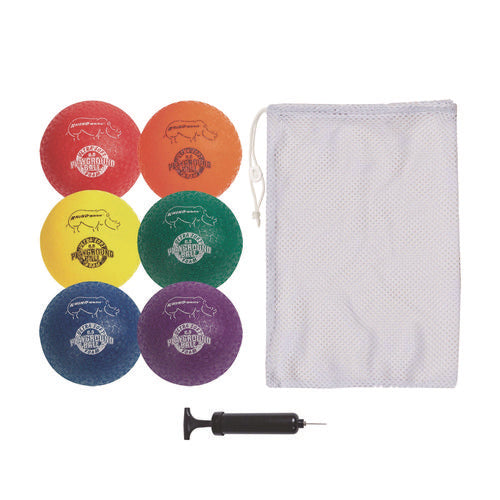 Champion Sports Rhino Soft Playground Ball Set 8.5" Diameter Assorted Colors 6/set