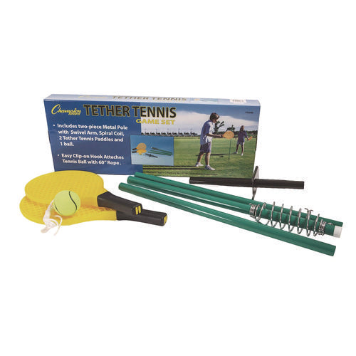 Champion Sports Tether Tennis Game Set Two Paddles Two Tennis Balls