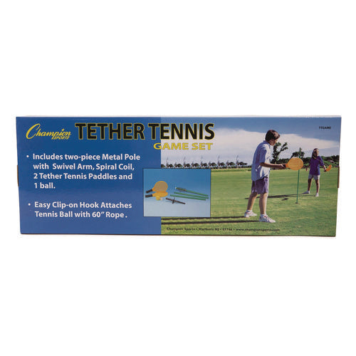 Champion Sports Tether Tennis Game Set Two Paddles Two Tennis Balls