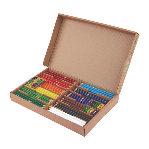 Crayola Color Pencil Classpack Set With (240) Pencils And (12) Pencil Sharpeners Assorted Lead And Barrel Colors 240/pack