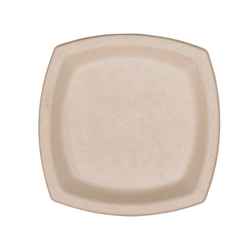 Dart Compostable Fiber Dinnerware Proplanet Seal Plate 6.7x6.7 Tan 1000/Case