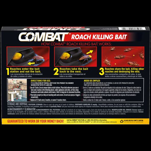 Combat Roach Bait Insecticide 0.42 Oz 12/pack 10 Packs/Case