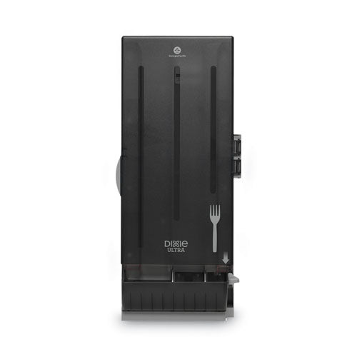 Dixie Smartstock Mediumweight Polystyrene Dispenser Holds 120 Forks 10x8.78x24.75 Translucent Black