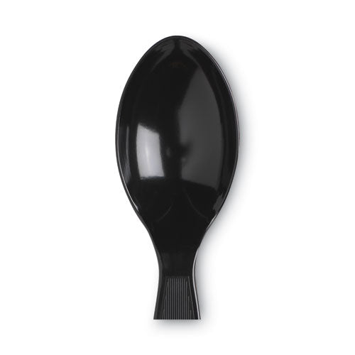 Dixie Smartstock Plastic Cutlery Refill Spoons 6" Series-f Heavyweight Black 40/pack 24 Packs/Case