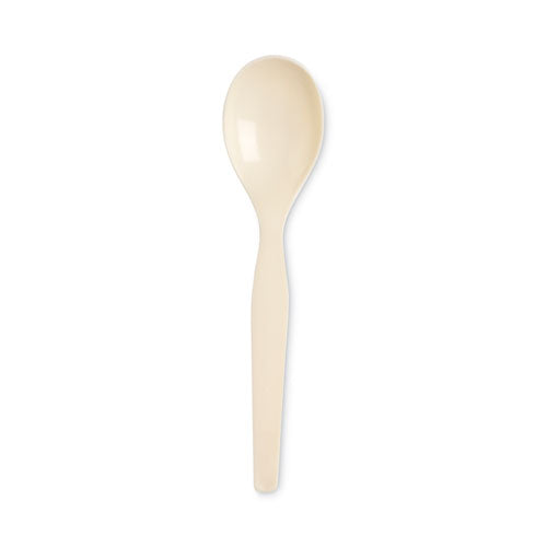 Dixie Smartstock Plastic Cutlery Refill Soup Spoon 6" Series-o Mediumweight Beige 40/pack 24 Packs/Case