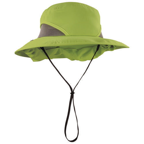 Ergodyne Chill-its 8934 Ranger Hat With Neck Shade Microfiber/polyester Small/medium Lime