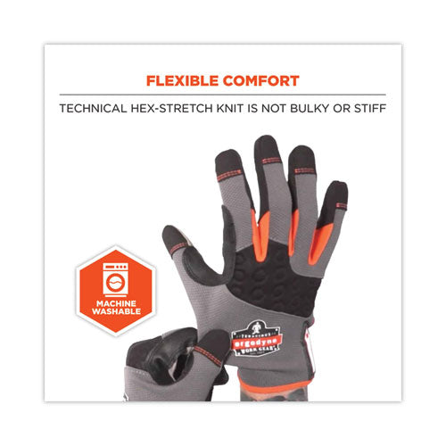 Ergodyne Proflex 710 Heavy-duty Mechanics Gloves Gray Small Pair