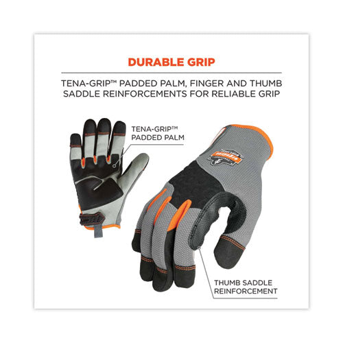 Ergodyne Proflex 710 Heavy-duty Mechanics Gloves Gray Small Pair