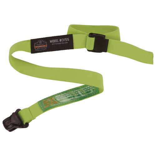 Ergodyne Squids 3155 Elastic Lanyard With Clamp 2 Lb Max Working Capacity 18"-48" Long Lime 10/pack