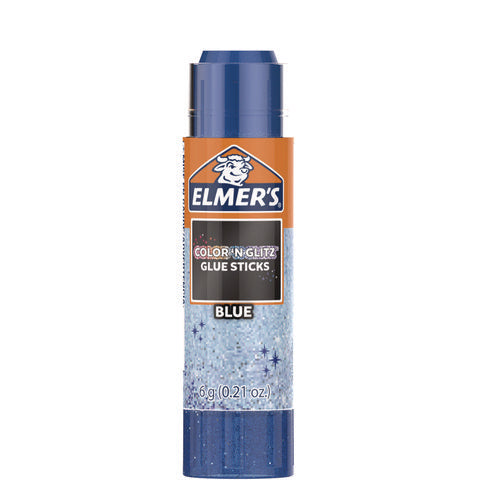 Elmer's Glitter Glue Sticks 0.21 Oz Applies Assorted Colors Dries Clear Glitter 4/pack