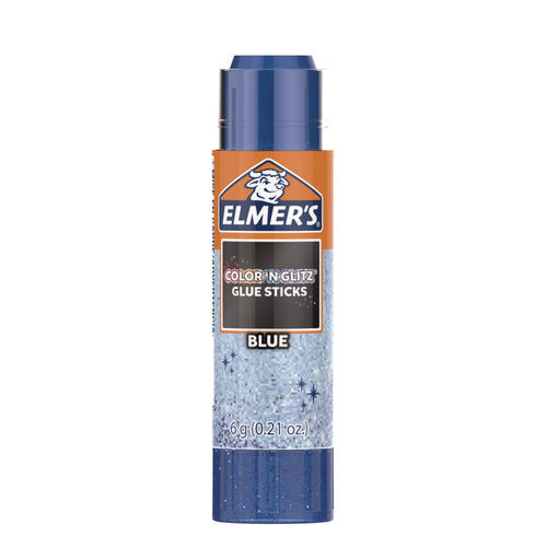 Elmer's Glitter Glue Sticks Applies Assorted Colors 0.21 Oz Dries Clear Glitter 12/pack