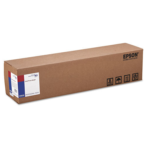 Epson Cold Press Bright Fine Art Paper Roll 19 Mil 24"x50 Ft Textured Matte White