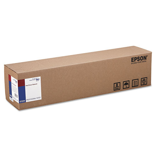 Epson Hot Press Natural Fine Art Paper Roll 16 Mil 24"x50 Ft Smooth Matte Natural