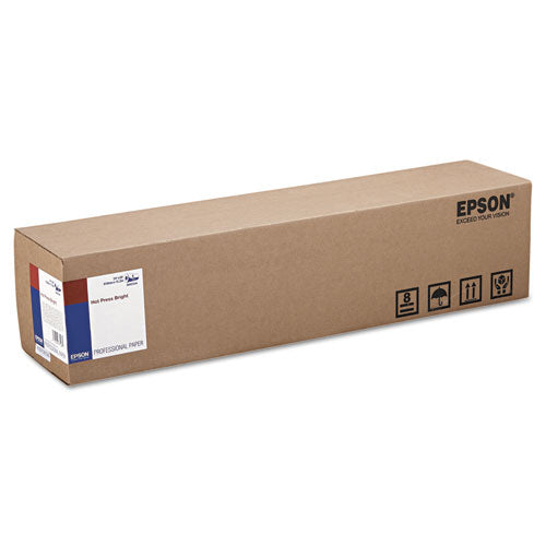 Epson Hot Press Bright Fine Art Paper Roll 16 Mil 24"x50 Ft Smooth Matte White