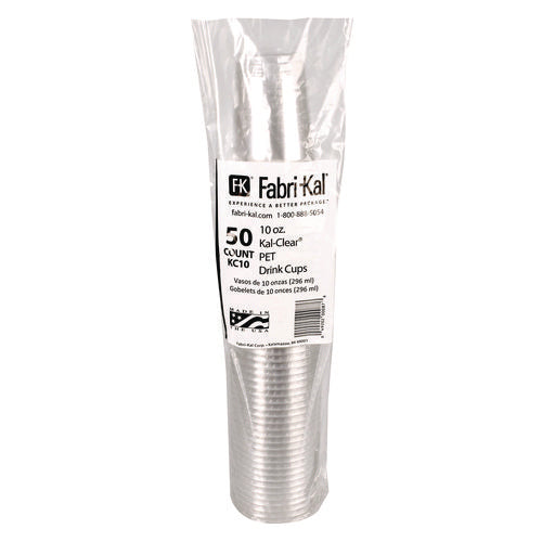 Fabri-Kal Kal-clear Pet Cold Drink Cups 10 Oz Clear 50/bag 20 Bags/Case