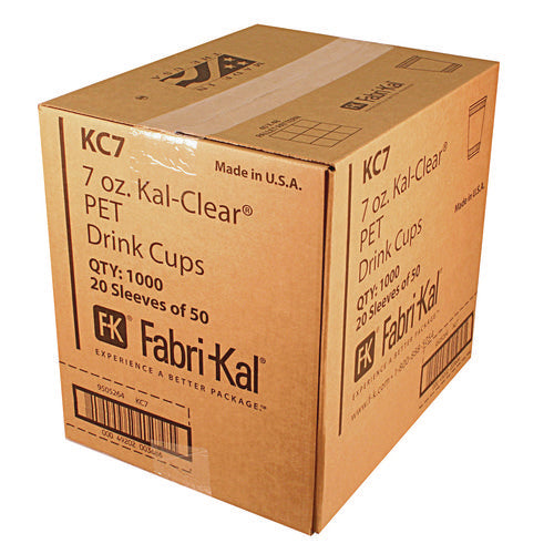 Fabri-Kal Kal-clear Pet Cold Drink Cups 7 Oz Clear 1000/Case