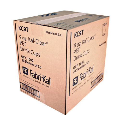 Kal-Clear PET Cold Drink Cups, 10 oz, Clear, 50/Bag, 20 Bags/Carton Kal-Clear PET Cold Drink Cups, 10 oz, Clear, 50/Bag, 20 Bags/Carton