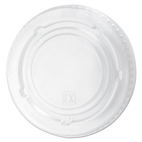 Fabri-Kal Kal-clear/nexclear Drink Cup Lids Flat Lid With No Slot Fits 12 To 20 Oz Cold Cups Clear 1000/Case