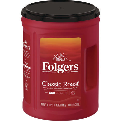 Folgers Classic Roast Ground Coffee 40.3 Oz Canister 6/Case