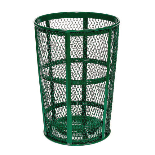 Global Industrial Steel Mesh Corrosion Resistant Trash Can 48 Gal Green