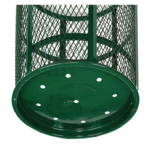 Global Industrial Steel Mesh Corrosion Resistant Trash Can 48 Gal Green