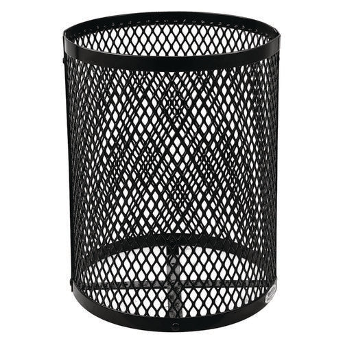Global Industrial Outdoor Diamond Steel Trash Can 36 Gal Black
