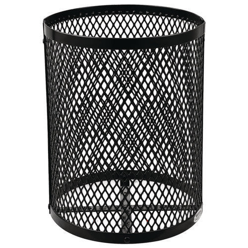 Global Industrial Outdoor Diamond Industrial Steel Trash Can 36 Gal Black