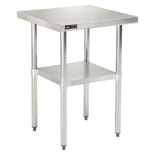 Global Industrial Work Table With Undershelf Square 24x24x35 Silver Top Silver Base/legs