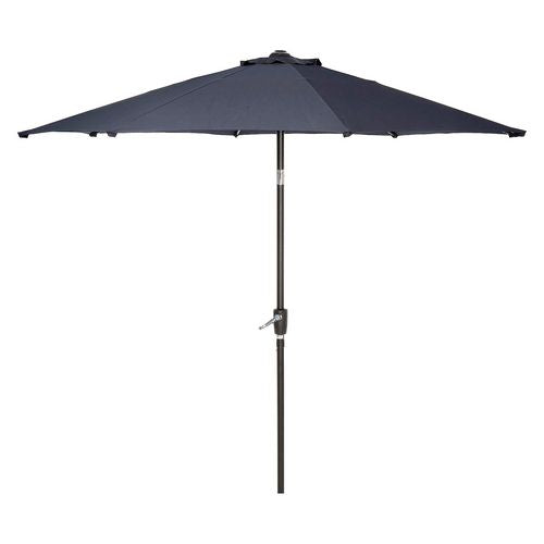 Global Industrial Outdoor Umbrella With Tilt Mechanism 102" Span 94" Long Navy Blue Canopy Black Handle