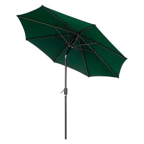 Global Industrial Outdoor Umbrella With Tilt Mechanism 102" Span 94" Long Green Canopy Black Handle