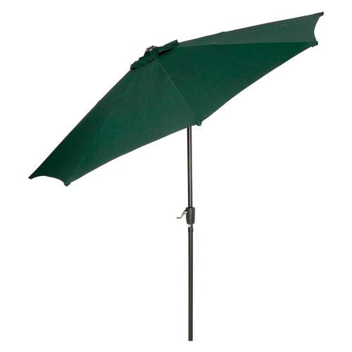 Global Industrial Outdoor Umbrella With Tilt Mechanism 102" Span 94" Long Green Canopy Black Handle