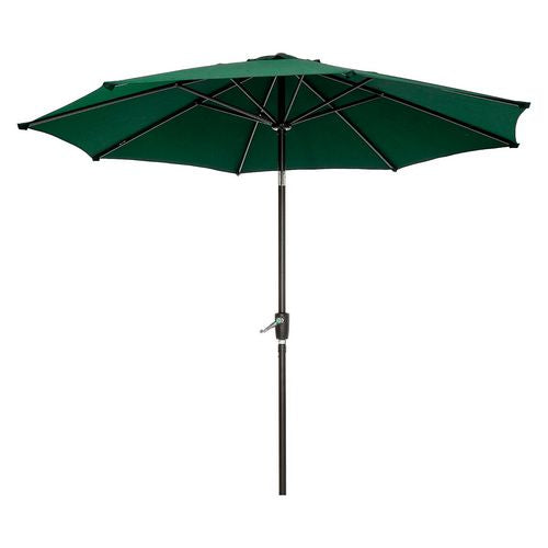 Global Industrial Outdoor Umbrella With Tilt Mechanism 102" Span 94" Long Green Canopy Black Handle
