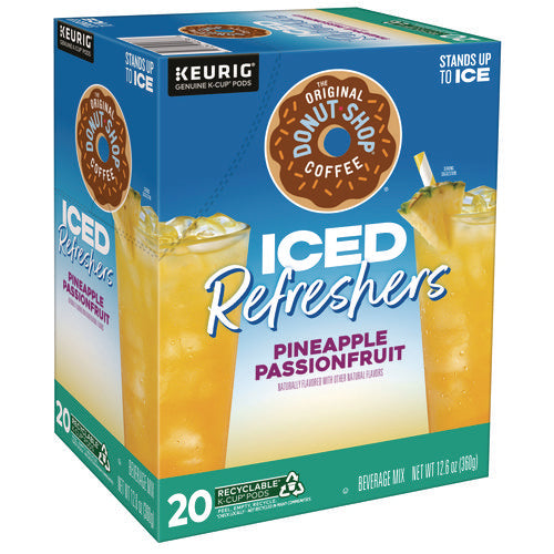 The Original Donut Shop Iced Refreshers K-cup Pods Passion Fruit 20/box