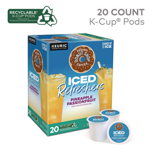 The Original Donut Shop Iced Refreshers K-cup Pods Passion Fruit 20/box