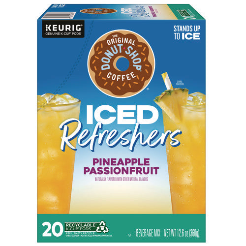 The Original Donut Shop Iced Refreshers K-cup Pods Passion Fruit 20/box