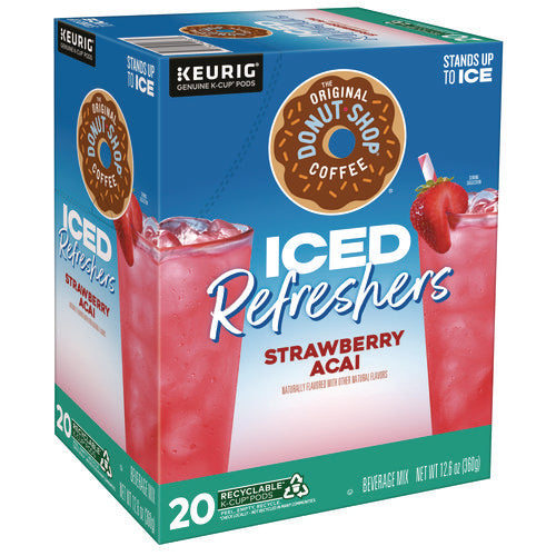 The Original Donut Shop Iced Refreshers K-cup Pods Strawberry 20/box