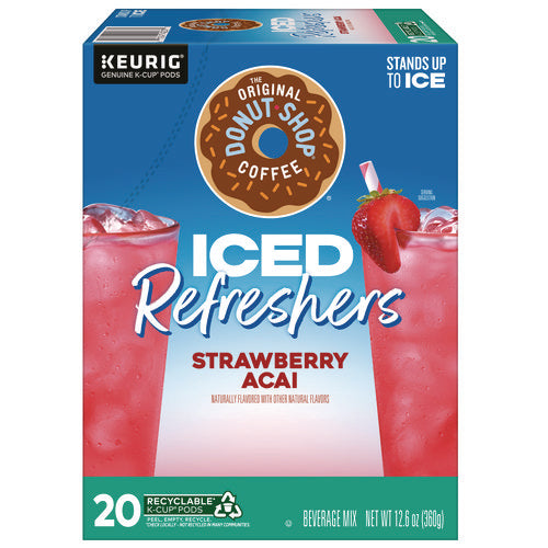 The Original Donut Shop Iced Refreshers K-cup Pods Strawberry 20/box