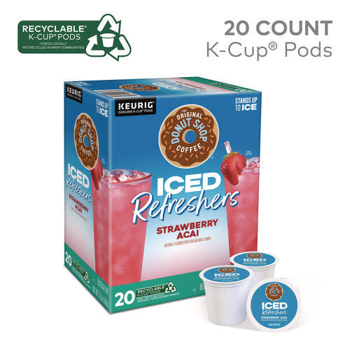 The Original Donut Shop Iced Refreshers K-cup Pods Strawberry 20/box