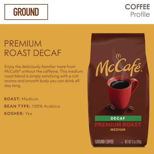 McCafe Ground Coffee Premium Roast Decaf 12 Oz Bag