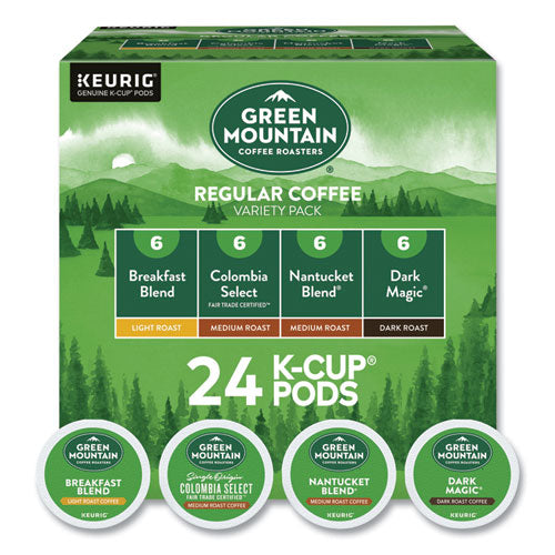 Green Mountain Coffee Regular Variety Pack Coffee K-cups Assorted Flavors 24/box