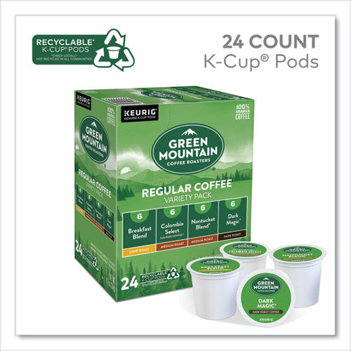 Green Mountain Coffee Regular Variety Pack Coffee K-cups Assorted Flavors 24/box