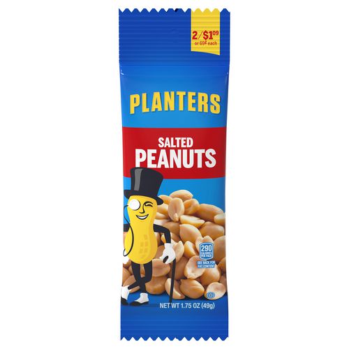 Planters Salted Peanuts 1.75 Oz Pack 18 Packets/box 2 Boxes/Case