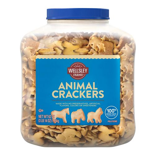 Wellsley Farms Animal Crackers 62 Oz Tub 2/Case