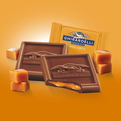 Ghirardelli Milk Chocolate And Caramel Chocolate Squares 15.96 Oz Bag 2/Case