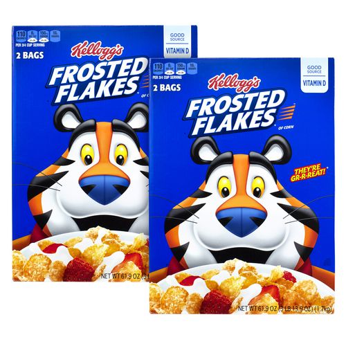 Kellogg's Frosted Flakes Breakfast Cereal 2 Bags/61.9 Oz Box 2 Boxes/Case