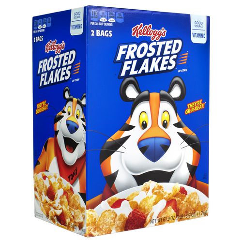 Kellogg's Frosted Flakes Breakfast Cereal 2 Bags/61.9 Oz Box 2 Boxes/Case